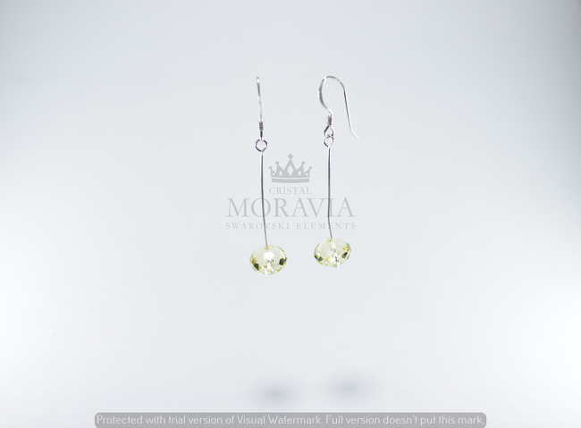 Pendiente con Cristal (MPC0258A) PLATA 925