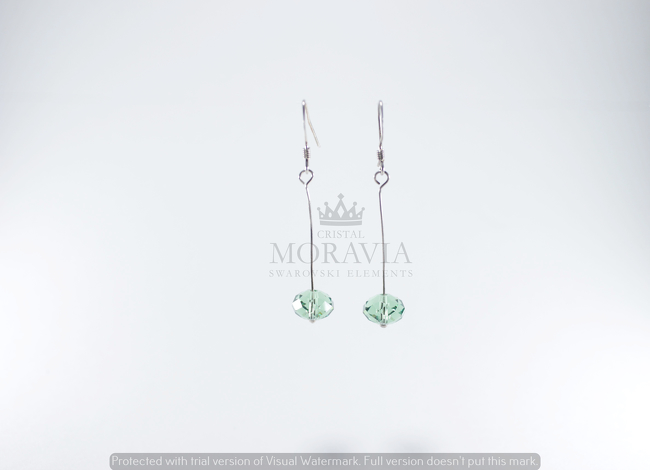 Pendiente con Cristal (MPC0258V) PLATA 925