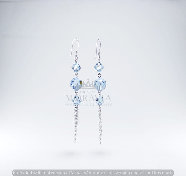 Pendiente con Cristal (MPC0255) PLATA 925