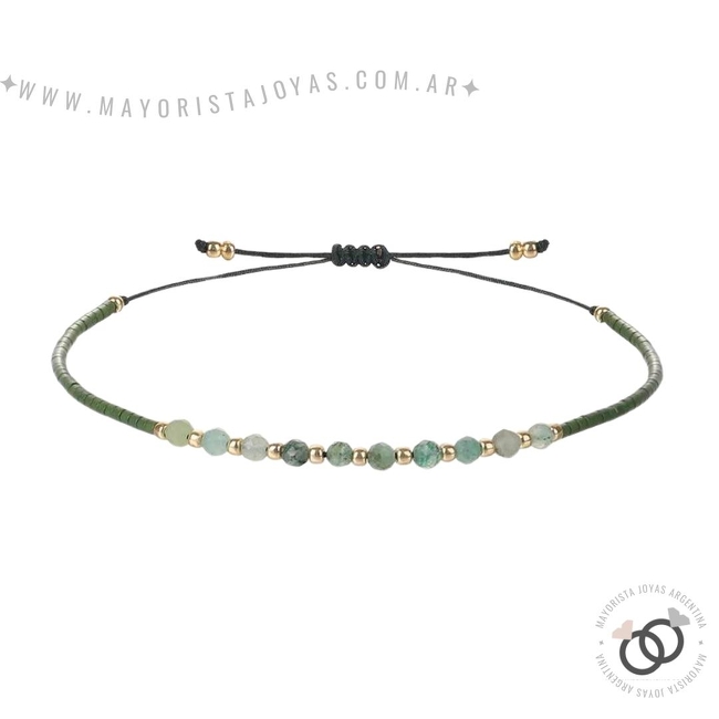 PULSERA CON CRISTALES Y ASTERISMOS (BAP0120)