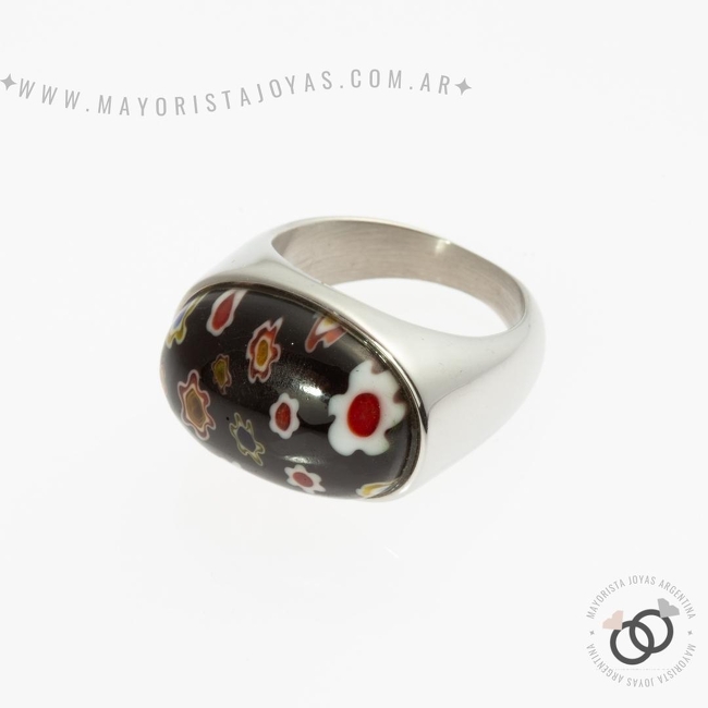 ANILLOS DE ACERO Y PIEDRA (AAP099)