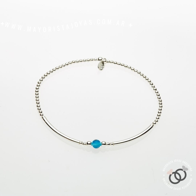 PULSERA PLATA CON OJITO (PBL0212)