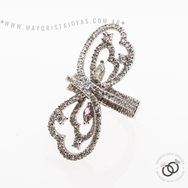 ANILLO PLATA Y CRISTAL (PAC270)