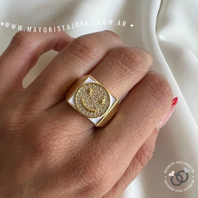 ANILLO CON  CRISTAL (MAN0105)