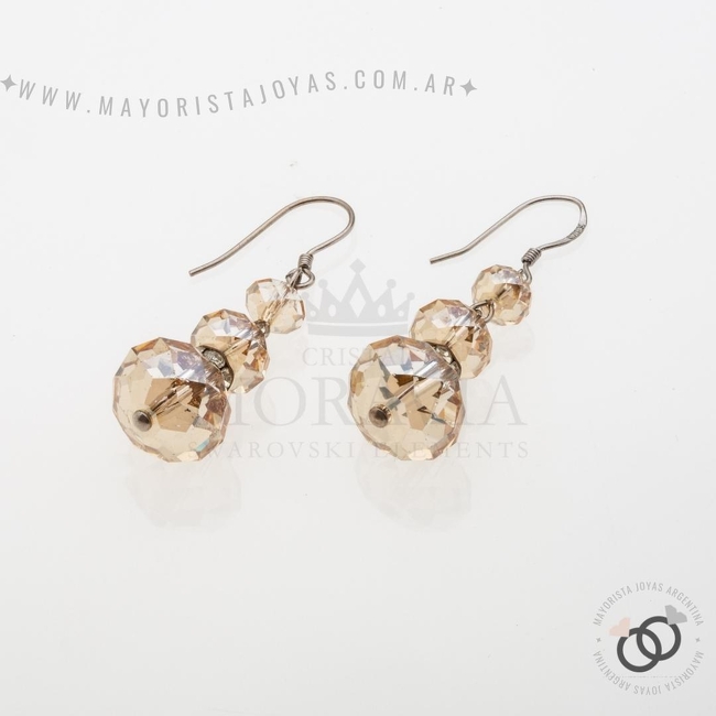 Pendiente con Cristal (MPC0243) PLATA 925