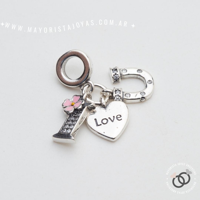 CHARM PLATA Y CUBIC PARA PANDORA (PP0069)