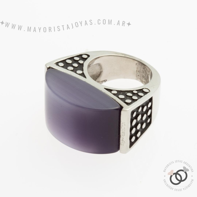ANILLO ACERO CON PIEDRA (AAP071)