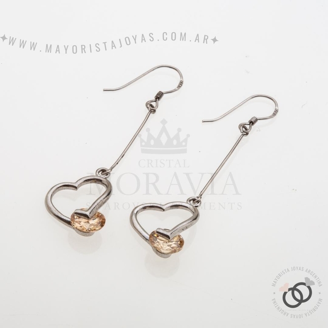 Pendiente con Cristal (MPC0244) PLATA 925