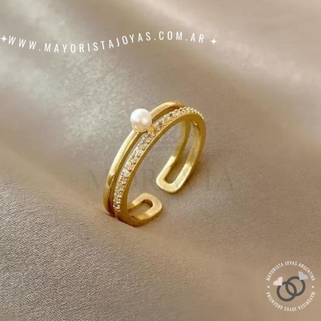 ANILLO CON  CRISTAL (MAN085)