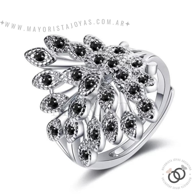 ANILLO CON  CRISTAL (MAN0089)