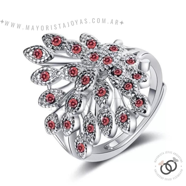 ANILLO CON  CRISTAL (MAN0089R)