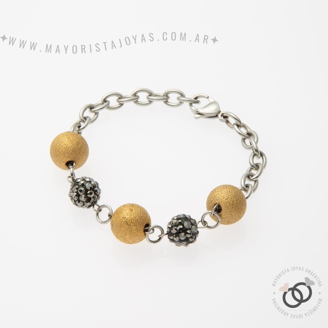 PULSERA ACERO Y ASTERISMO (BAP062H)