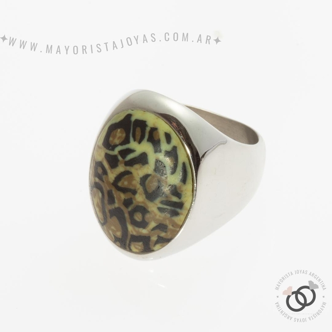 ANILLOS DE ACERO Y PIEDRA (AAP076)