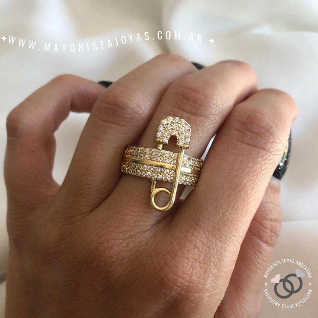 ANILLO CON  CRISTAL (MAN0099)