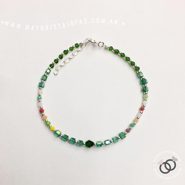 PULSERA PLATA Y CRISTAL (PBC0180)