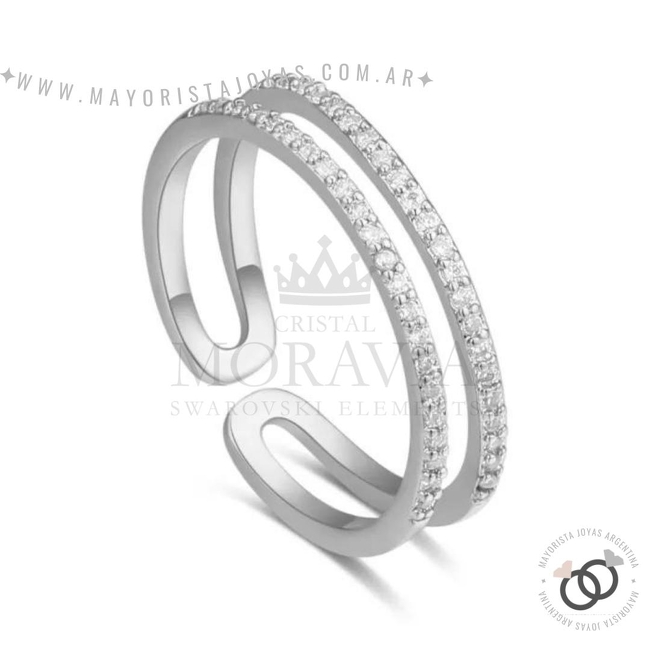 ANILLO CON  CRISTAL (MAN0087)