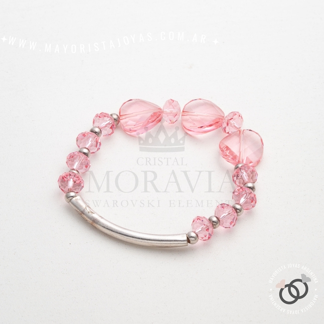 PULSERA PLATA Y CRISTAL (PBC0228)