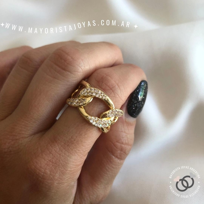 ANILLO CON  CRISTAL (MAN108)