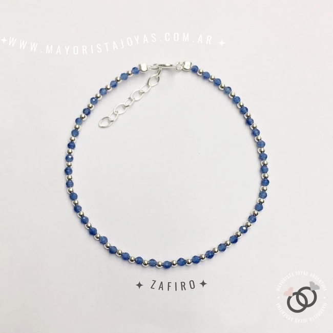 PULSERA PLATA PIEDRAS NATURALES (PBN076)
