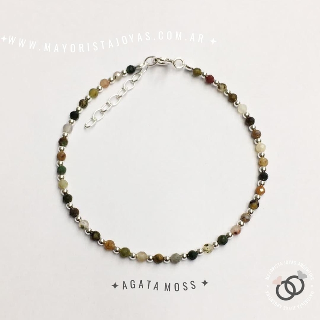 PULSERA PLATA PIEDRAS NATURALES (PBN0078)