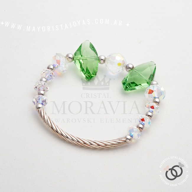 PULSERA PLATA Y CRISTAL (PBC0237)