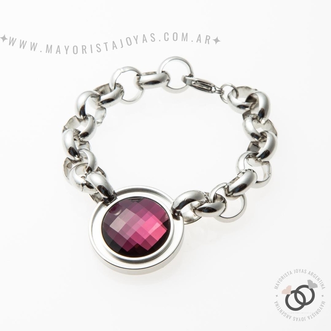 PULSERA ACERO Y ASTERISMO (BAP040)