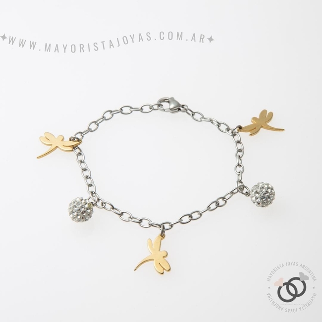 PULSERA ACERO Y ASTERISMO (BAP054)