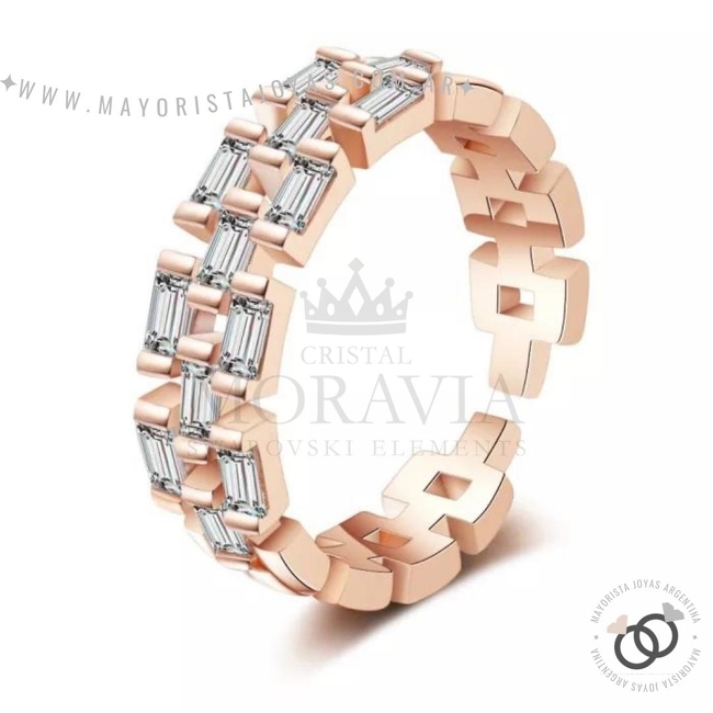 ANILLO CON  CRISTAL (MAN0074R)