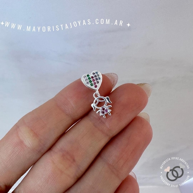 DIJE PLATA Y CUBIC (PDC0167)