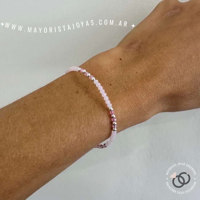 PULSERA PLATA Y CRISTAL (PBC0301)