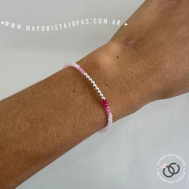 PULSERA PLATA Y CRISTAL (PBC0302)