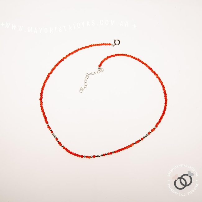 COLLAR PLATA 925 CON CRISTAL (PCK019)