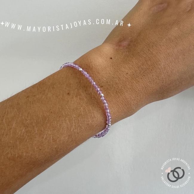 PULSERA PLATA Y CRISTAL (PBC0296)