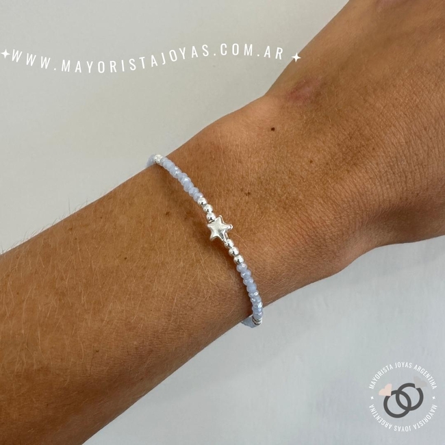 PULSERA PLATA Y CRISTAL (PBC0304)