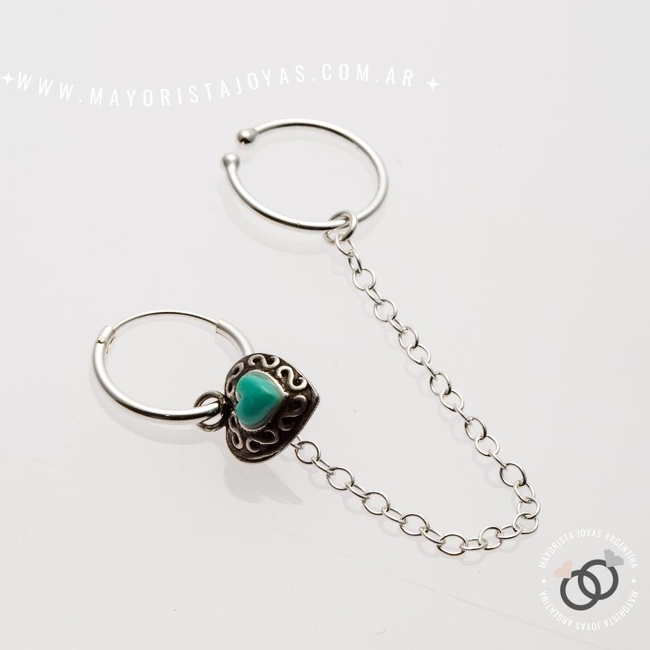 AROS DE PLATA Y PIEDRAS (PPN0175T)