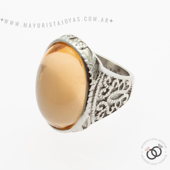ANILLO ACERO CON PIEDRA (AAP068)
