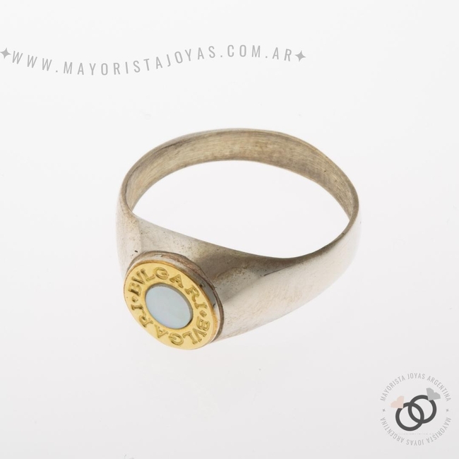 ANILLO PLATA Y ORO (POA543)