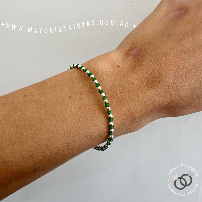 PULSERA PLATA Y CRISTAL (PBC0284)