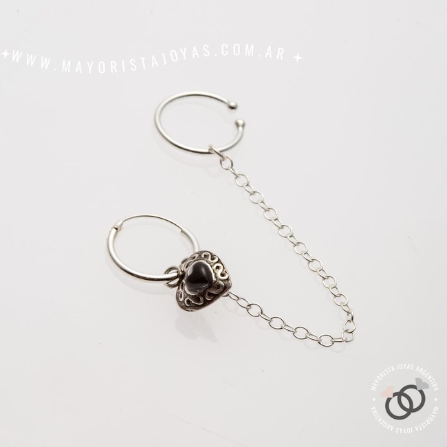 AROS DE PLATA Y PIEDRAS (PPN0175A)
