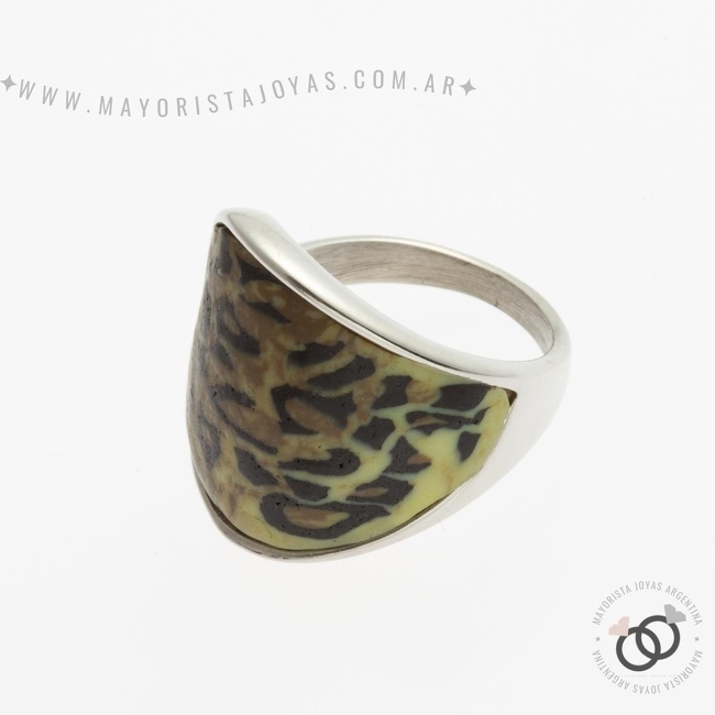 ANILLOS DE ACERO Y PIEDRA (AAP078)