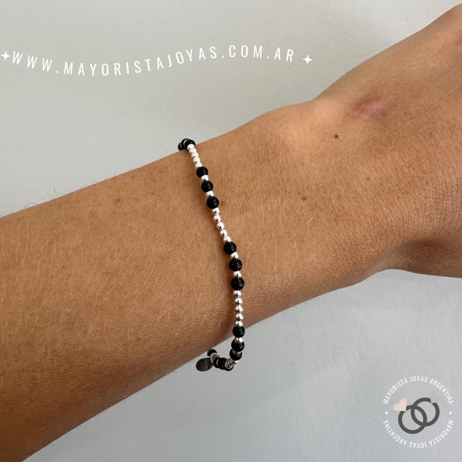 PULSERA PLATA Y CRISTAL (PBC0278)