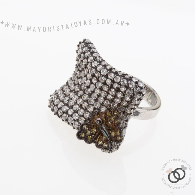 ANILLO PLATA Y CRISTAL (PAC267V)
