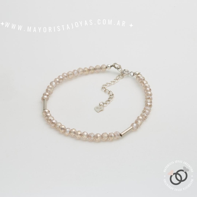 PULSERA PLATA Y CRISTAL (PBC0220)