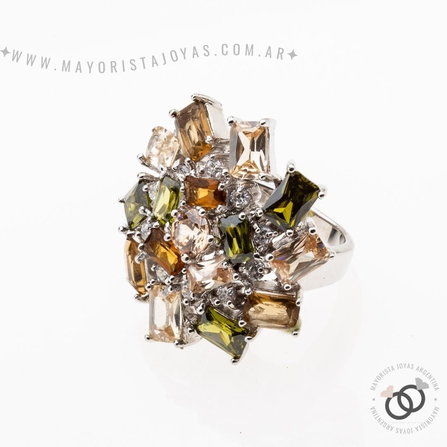 ANILLO PLATA Y CRISTAL (PAC278)
