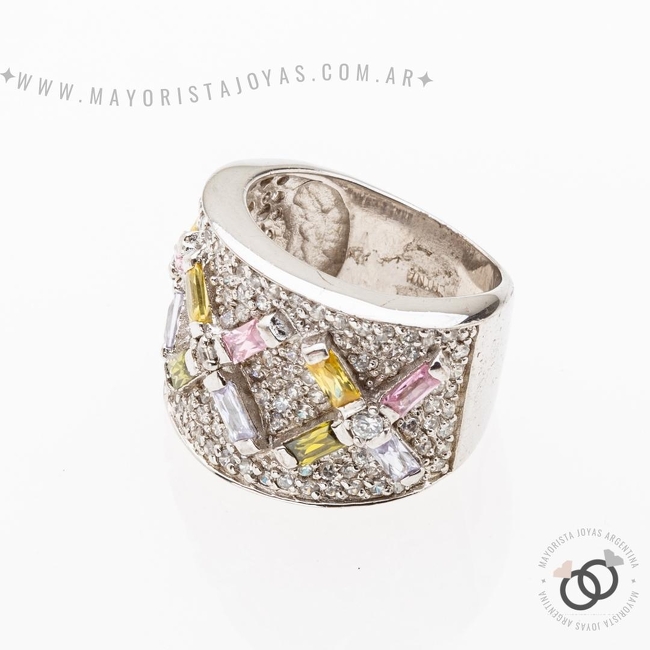 ANILLO PLATA Y CRISTAL (PAC258)