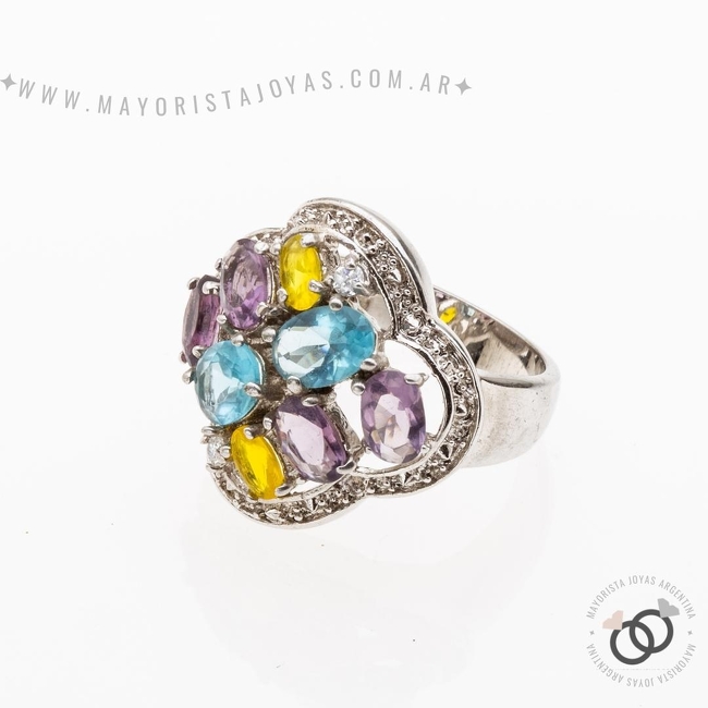 ANILLO PLATA Y CRISTAL (PAC265)