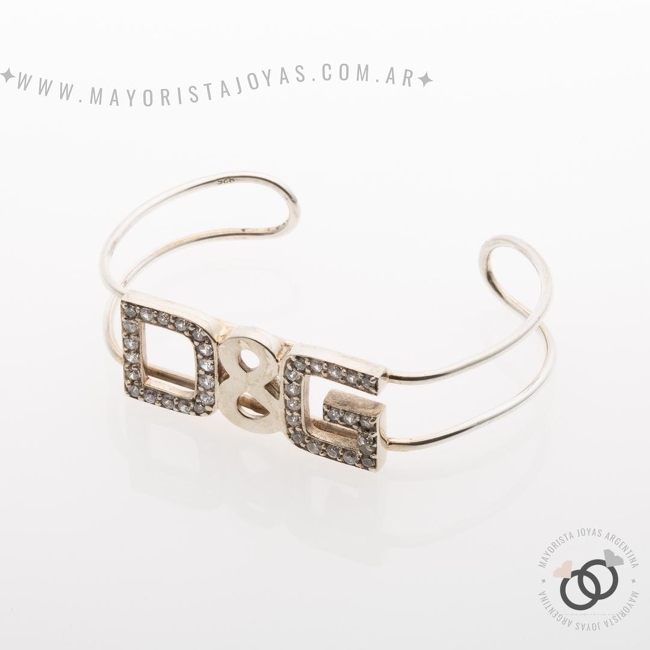 PULSERA PLATA Y PIEDRA RIGIDA (PBR056)