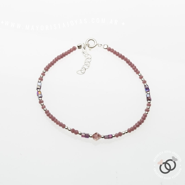 PULSERA PLATA Y CRISTAL (PBC0195)