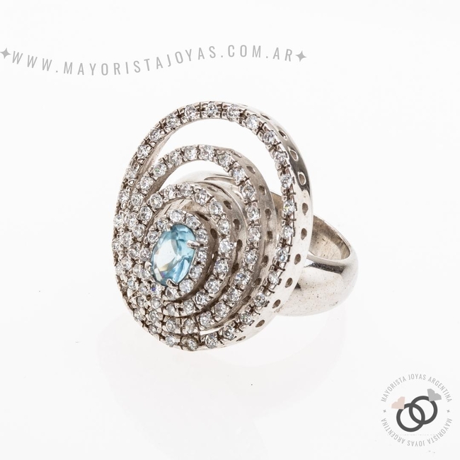 ANILLO PLATA Y CRISTAL (PAC259C)