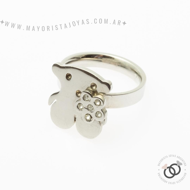 ANILLO ACERO Y CUBIC (AAC119)